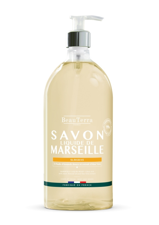 BeauTerra Vloeibare zeep uit Marseille - Surgras Amande Douce - 1 l in de groep BEAUTY & HEALTH / Huidsverzorging / Lichaamsverzorging / Geurende zeep bij TP E-commerce Nordic AB (D42336)