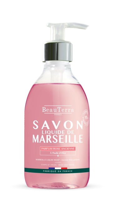 BeauTerra Vloeibare zeep uit Marseille - Rose Ancienne - 300 ml in de groep BEAUTY & HEALTH / Huidsverzorging / Lichaamsverzorging / Geurende zeep bij TP E-commerce Nordic AB (D42369)
