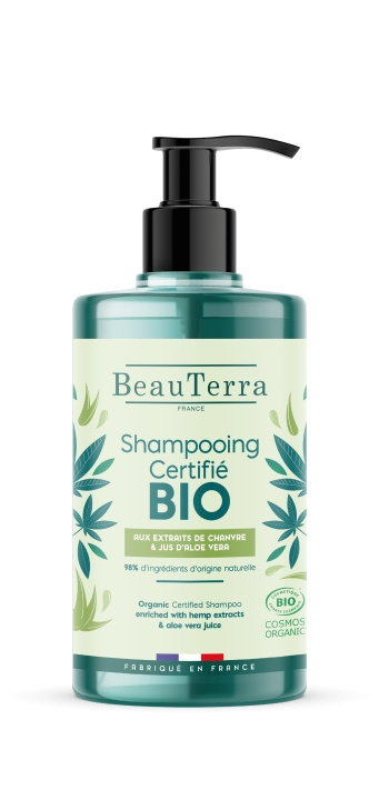 BeauTerra Biologische shampoo met hennep en aloë vera - 750 ml in de groep BEAUTY & HEALTH / Haar & Styling / Haarverzorging / Shampoo bij TP E-commerce Nordic AB (D42377)