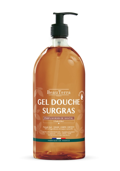 BeauTerra Ultra Rich douchegel - Sandelhout - 1 l in de groep BEAUTY & HEALTH / Huidsverzorging / Lichaamsverzorging / Bad- en douchegels bij TP E-commerce Nordic AB (D42379)