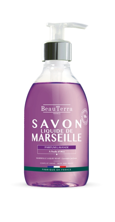 BeauTerra Vloeibare zeep uit Marseille - Lavendel - 300 ml in de groep BEAUTY & HEALTH / Huidsverzorging / Lichaamsverzorging / Geurende zeep bij TP E-commerce Nordic AB (D42387)