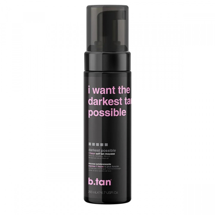 b.tan I Want The Darkest Tan Possible Bruiningsmousse 200 ml in de groep BEAUTY & HEALTH / Huidsverzorging / Zonnebank / Bruin zonder zon bij TP E-commerce Nordic AB (D42486)