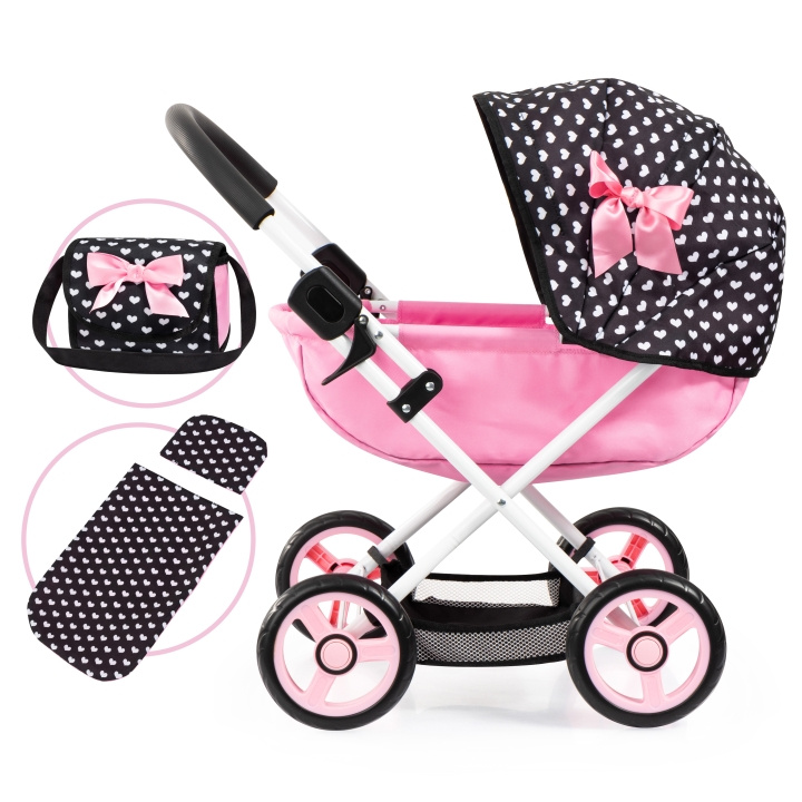 Bayer Poppenwagen Cosy - Zwart/Roze (12760AA) in de groep SPEELGOED, KINDER- & BABYPRODUCTEN / Speelgoed / Docks & Accessoires bij TP E-commerce Nordic AB (D42620)