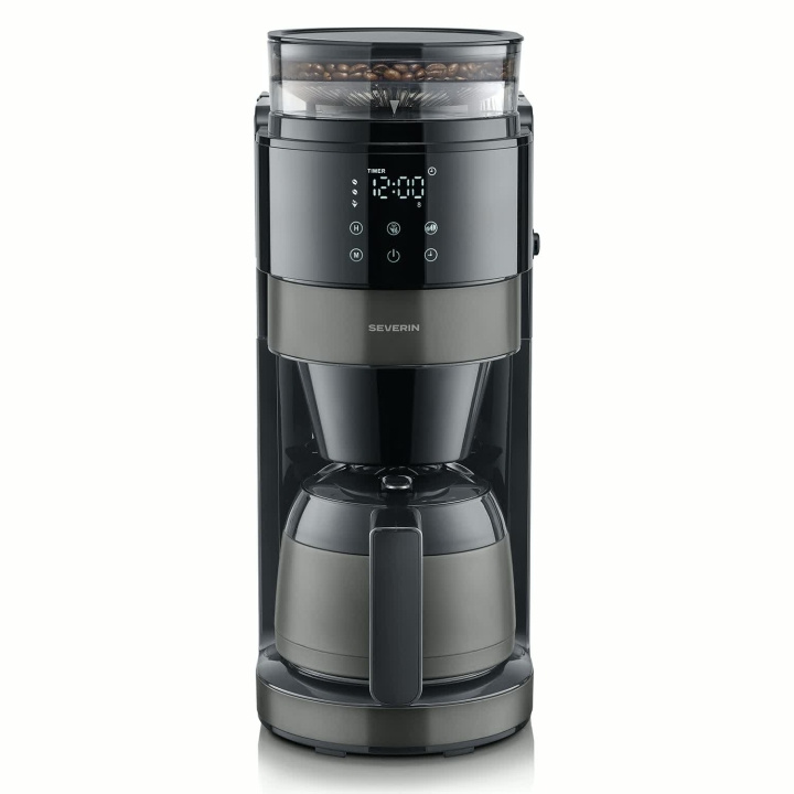Severin Termosbryggare med kvarn KA 4831 Dark Inox in de groep HUISHOUDEN & TUIN / Huishoudelijke apparaten / Koffiezetapparaten en accessoires / Thermosbrouwers bij TP E-commerce Nordic AB (D42741)