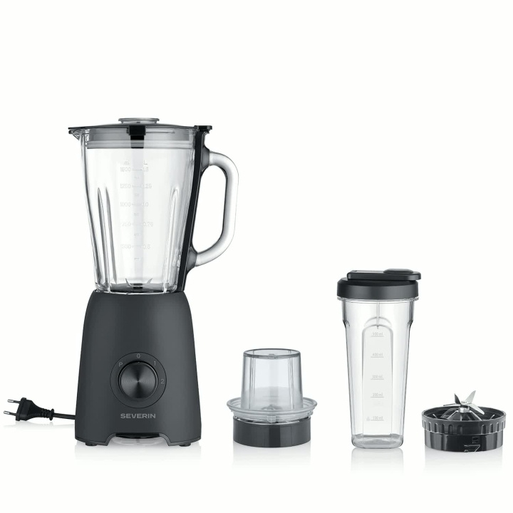Severin Blender Glaskanna 1,5 liter 3 in 1 SM 3724 600W in de groep HUISHOUDEN & TUIN / Huishoudelijke apparaten / Keukentools & -apparatuur / Mixers & Blenders bij TP E-commerce Nordic AB (D42745)