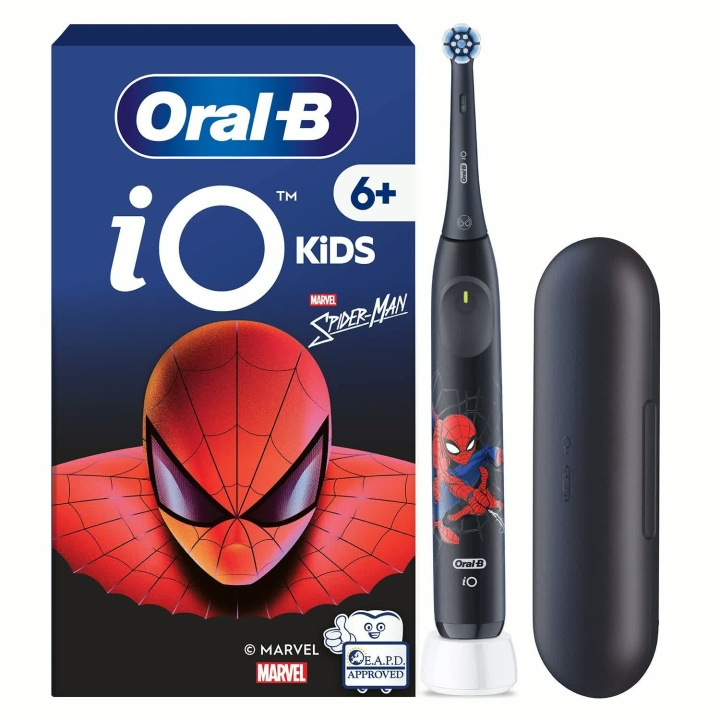 Oral B Eltandborste iO2 Kids 6+ Spiderman + resefordral in de groep BEAUTY & HEALTH / Mondverzorging / Elektrische tandenborstels bij TP E-commerce Nordic AB (D42830)