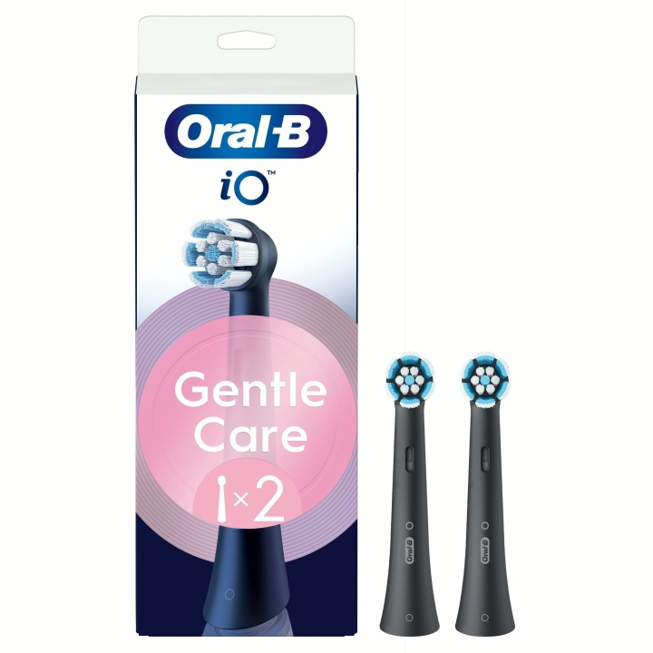 Oral B Borsthuvud iO Gentle Care Black 2st in de groep BEAUTY & HEALTH / Mondverzorging / Elektrische tandenborstelaccessoires bij TP E-commerce Nordic AB (D42833)