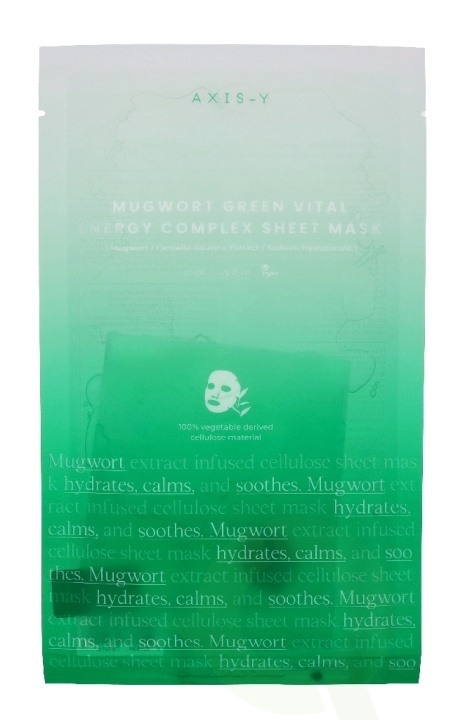 AXIS-Y Mugwort Green Vital Engery Complex Sheet Mask 27 ml in de groep BEAUTY & HEALTH / Huidsverzorging / Gezicht / Maskers bij TP E-commerce Nordic AB (D42907)