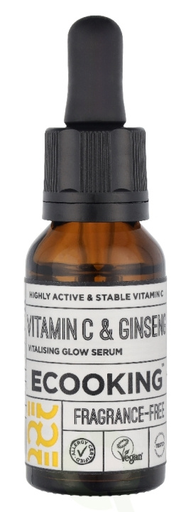 Ecooking Vitamin C & Ginseng Vitalising Glow Serum 20 ml in de groep BEAUTY & HEALTH / Huidsverzorging / Gezicht / Huidserum bij TP E-commerce Nordic AB (D42965)
