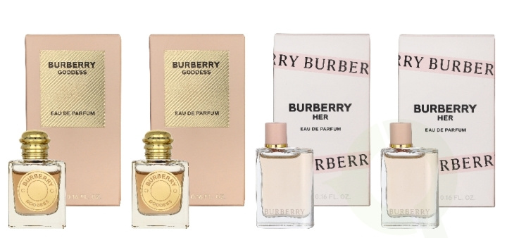 Burberry Ladies Miniatures Set 20 ml 2x5ml - Edp Spray - 2x Her/2x Goddess in de groep BEAUTY & HEALTH / Geuren & Parfum / Parfum / Parfum voor haar bij TP E-commerce Nordic AB (D43040)