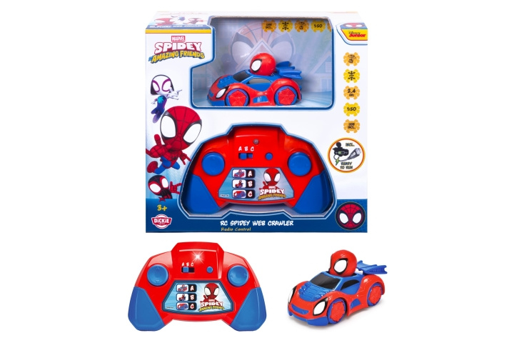 Dickie Toys RC Spidey Web-Crawler 1:50 (203222006) in de groep SPEELGOED, KINDER- & BABYPRODUCTEN / Op afstand bestuurbaar / Afstand bestuurbare auto\'s bij TP E-commerce Nordic AB (D43062)