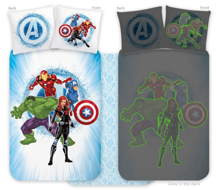 BrandMac Beddengoed - Juniorformaat 100 x 140 cm - Avengers 91 Glow (1029345) in de groep SPEELGOED, KINDER- & BABYPRODUCTEN / Kindertextiel / Beddengoed bij TP E-commerce Nordic AB (D43074)