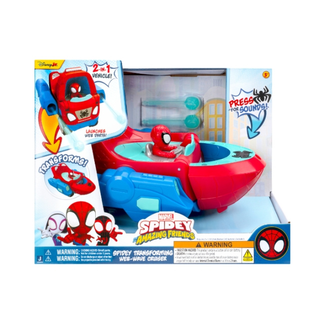 Disney Spidey - Transforming Web-Wave Cruiser (SNF0379) in de groep SPEELGOED, KINDER- & BABYPRODUCTEN / Speelgoed / Figuren, Miniaturen & accessoires bij TP E-commerce Nordic AB (D43177)