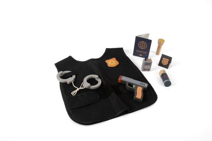 Dantoy Houten politie-speelset, 7-delig (5714) in de groep SPEELGOED, KINDER- & BABYPRODUCTEN / Speelgoed / Klein huis en rollenspel bij TP E-commerce Nordic AB (D43183)