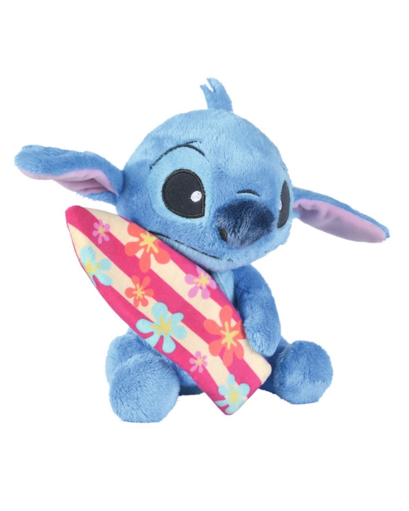 Disney Stitch met surfplank (25 cm) in de groep SPEELGOED, KINDER- & BABYPRODUCTEN / Babyspeelgoed / Knuffels bij TP E-commerce Nordic AB (D43290)