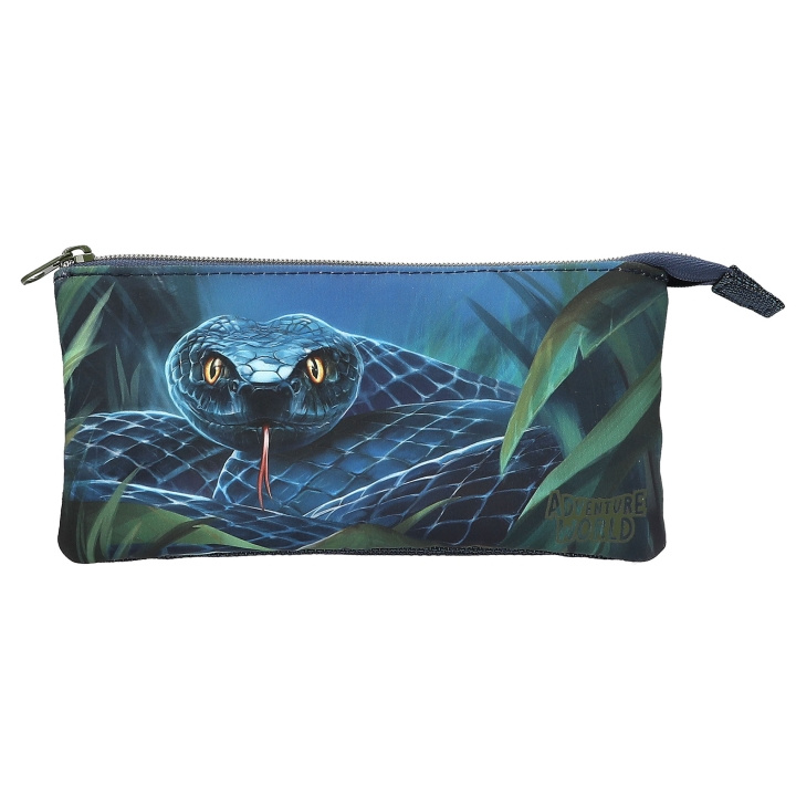 Dino World Adventure World-potloodhouder - Slang - Diepblauwgroen in de groep SPEELGOED, KINDER- & BABYPRODUCTEN / Speelgoed / Etui bij TP E-commerce Nordic AB (D43401)