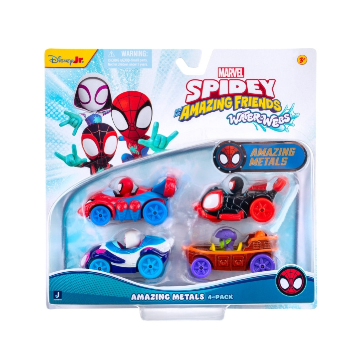 Disney Spidey - Amazing Metals Auto\'s 4-delige set (SNF0378) in de groep SPEELGOED, KINDER- & BABYPRODUCTEN / Speelgoed / Speelgoedauto\'s bij TP E-commerce Nordic AB (D43404)