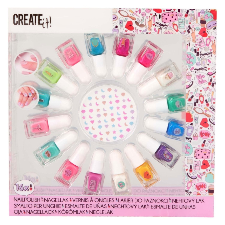 CREATE it! Nagellakset Mermaid 16 flesjes (84515BV1) in de groep SPEELGOED, KINDER- & BABYPRODUCTEN / Speelgoed / Klein huis en rollenspel bij TP E-commerce Nordic AB (D43540)