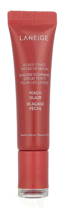 Laneige Glaze Craze Tinted Lip Serum 12 g Peach Glaze in de groep BEAUTY & HEALTH / Makeup / Lippen / Lippenbalsem bij TP E-commerce Nordic AB (D43795)