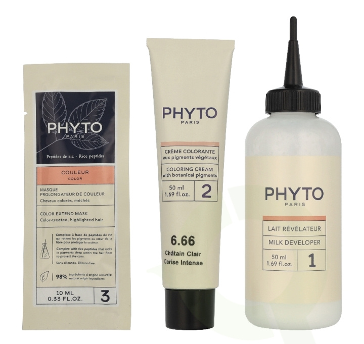 Phyto Phytocolor Permanent Color 110 ml #6.66 Intense Cherry Red Brown in de groep BEAUTY & HEALTH / Haar & Styling / Haarverzorging / Haarverf bij TP E-commerce Nordic AB (D43803)