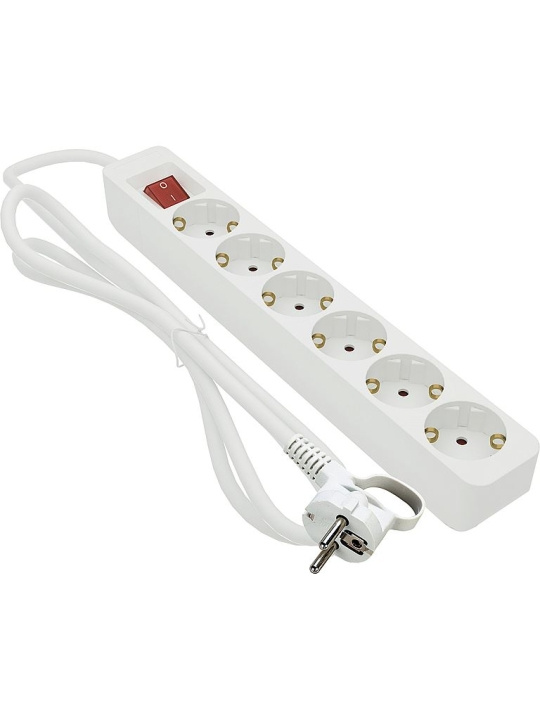 Gelia AFTAKSTUK 6-POLIG AARDING 1 M WIT METBGelia in de groep HUISHOUDEN & TUIN / Elektriciteit & Verlichting / Stekkerblokken bij TP E-commerce Nordic AB (D43961)