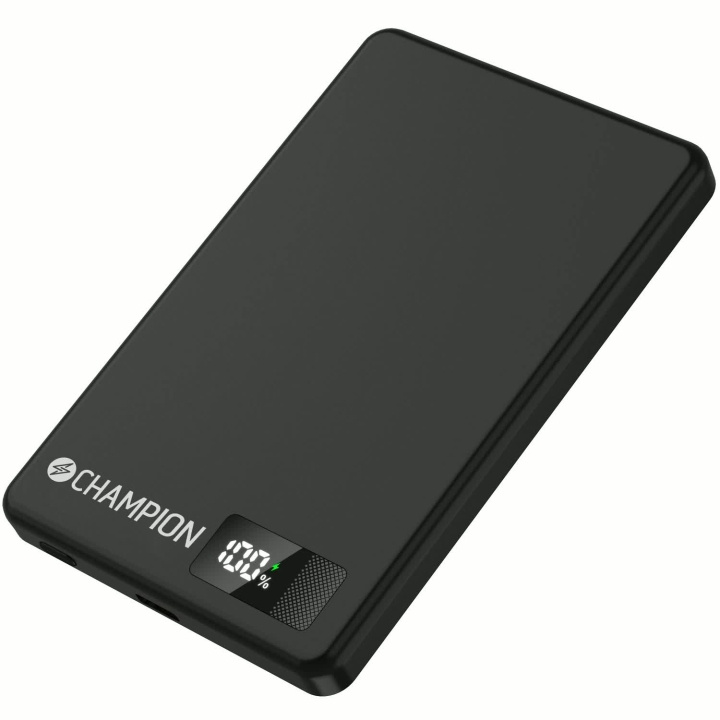 Champion Powerbank 5000mAh Magsafe-kompatibel 20W PD Svart in de groep SMARTPHONE & TABLETS / Opladers & Kabels / Powerbanks bij TP E-commerce Nordic AB (D44014)
