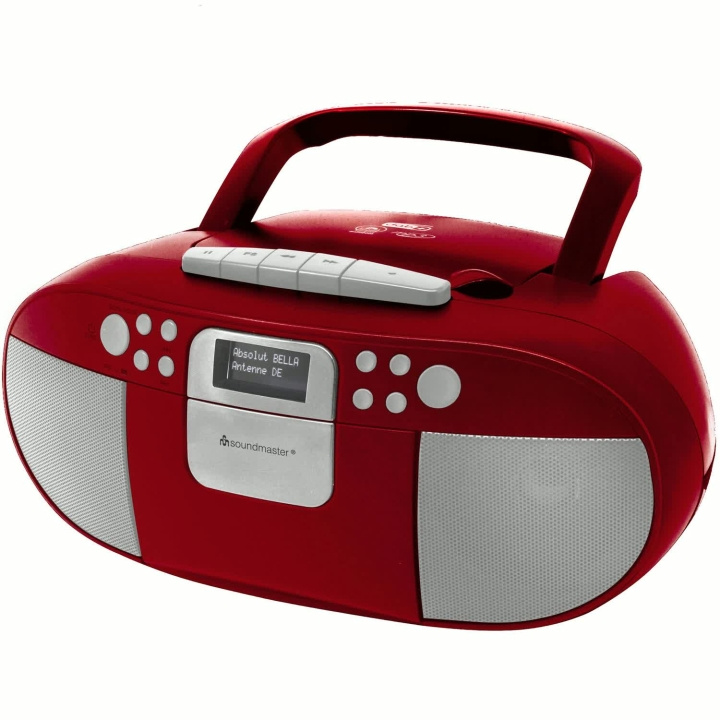 Soundmaster Boombox CD/MP3 DAB+/FM-radio Kassett USB SCD7800RO Röd in de groep HOME ELECTRONICS / Audio & Beeld / Thuisbioscoop, Hifi en Draagbaar / Draagbare audiospelers / CD spelers bij TP E-commerce Nordic AB (D44031)