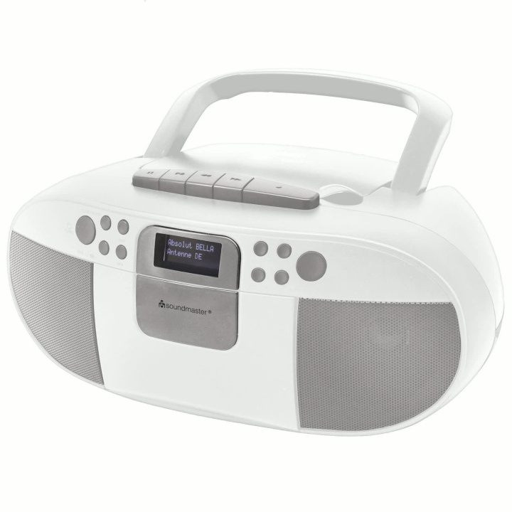 Soundmaster Boombox CD/MP3 DAB+/FM-radio Kassett USB SCD7800WE Vit in de groep HOME ELECTRONICS / Audio & Beeld / Thuisbioscoop, Hifi en Draagbaar / Draagbare audiospelers / CD spelers bij TP E-commerce Nordic AB (D44033)