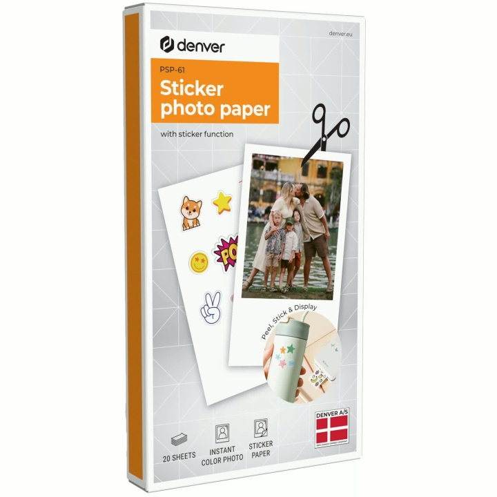 Denver Självhäftande foto-papper för Denver MCP-6010 in de groep COMPUTERS & RANDAPPARATUUR / Printers & Accessoires / Printers / 3D-printer en Accessoires / Skrivare bij TP E-commerce Nordic AB (D44047)