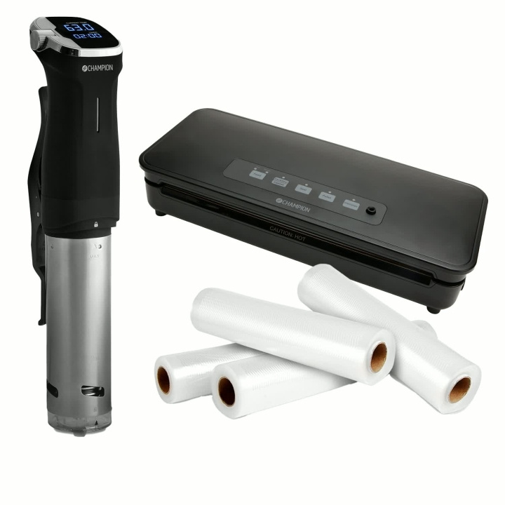 Champion Sous videpaket m. vakuumförpackare Fresh & 4 rullar in de groep HUISHOUDEN & TUIN / Keukengerei / Vacuümmachines & Accessoires bij TP E-commerce Nordic AB (D44058)