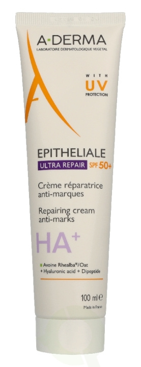A-Derma Epitheliale Ultra Repair Anti-Marks Repair Cream SPF50+ 100 ml in de groep BEAUTY & HEALTH / Huidsverzorging / Zonnebank / Zonnebescherming bij TP E-commerce Nordic AB (D44117)