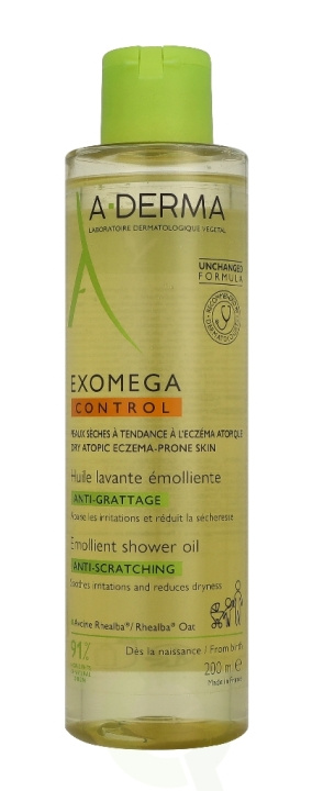 A-Derma Exomega Control Emollient Shower Oil 200 ml in de groep BEAUTY & HEALTH / Huidsverzorging / Lichaamsverzorging / Bad- en douchegels bij TP E-commerce Nordic AB (D44118)