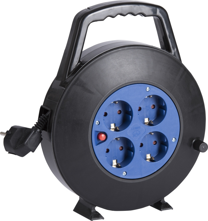 Gelia Kabelrulle 4-vägs jordad 10m Gelia in de groep HUISHOUDEN & TUIN / Elektriciteit & Verlichting / Kabelhaspel bij TP E-commerce Nordic AB (D44303)