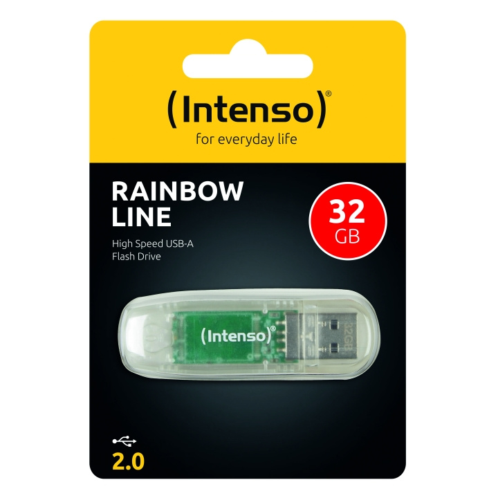Intenso Rainbow Line 32GB Transparent Intenso in de groep HOME ELECTRONICS / Opslagmedia / USB-geheugen bij TP E-commerce Nordic AB (D44340)