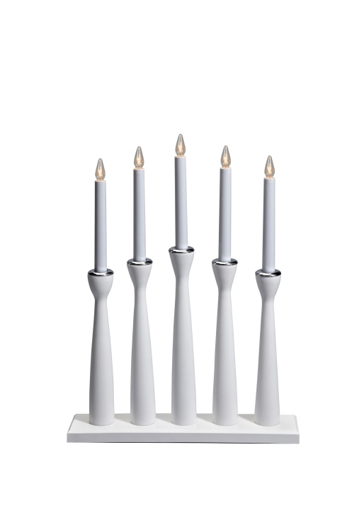 Markslöjd Elljusstake 5-arm Måseskär 702229 vit Markslöjd in de groep HUISHOUDEN & TUIN / Interieur / Kandelaars & Lantaarns bij TP E-commerce Nordic AB (D44451)