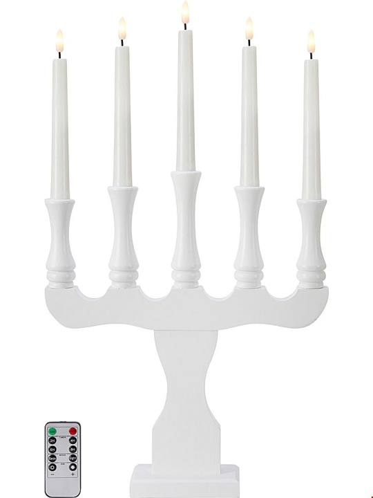 Markslöjd Elljusstake Rydboholm vit Markslöjd in de groep HOME ELECTRONICS / Verlichting / Tafellampen bij TP E-commerce Nordic AB (D44457)