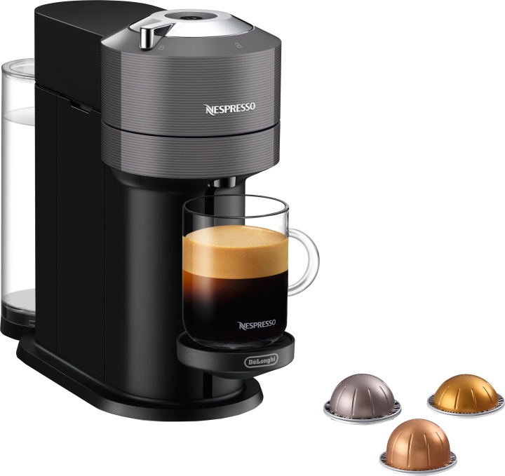 Nespresso Kapselmaskin Vertuo NEXT ENV120.GY Nespresso in de groep HUISHOUDEN & TUIN / Huishoudelijke apparaten / Koffiezetapparaten en accessoires bij TP E-commerce Nordic AB (D44499)
