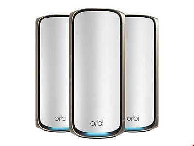Netgear Router Orbi 970 WiFi 7 Mesh system 3-Pack (RBE973S) - White Netgear in de groep COMPUTERS & RANDAPPARATUUR / Netwerk / WiFi Extenders bij TP E-commerce Nordic AB (D44503)