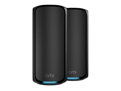 Netgear Orbi 970 Series Quad-band WiFi 7 Mesh 2-Pack, Black Edition Netgear in de groep COMPUTERS & RANDAPPARATUUR / Netwerk / Mesh netwerk bij TP E-commerce Nordic AB (D44515)