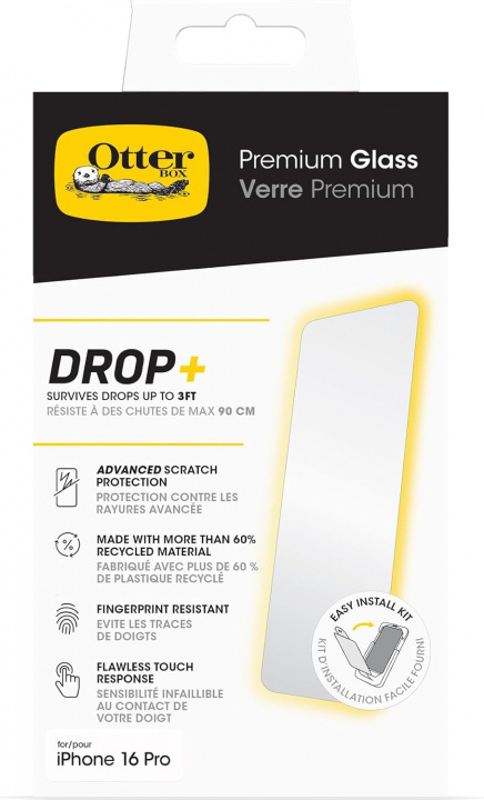 Otterbox Glass Iphone 16 Pro Max - Clear - Propack in de groep SMARTPHONE & TABLETS / Mobielbescherming / Samsung bij TP E-commerce Nordic AB (D44546)