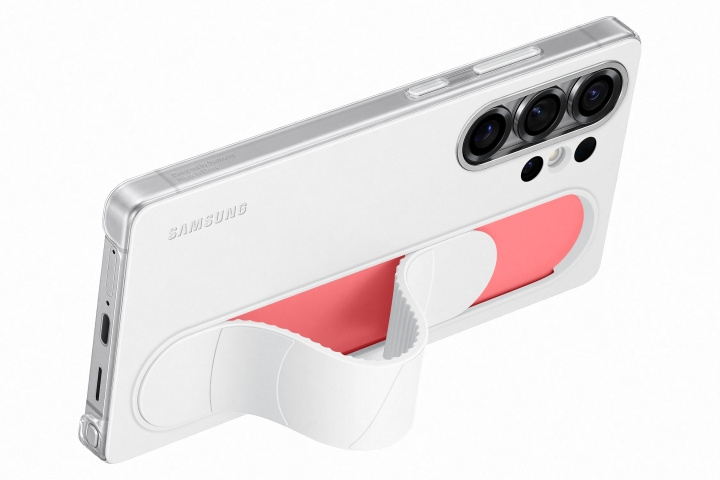 Samsung Galaxy S25 Ultra Standing Grip Case - White in de groep SMARTPHONE & TABLETS / Mobielbescherming / Samsung bij TP E-commerce Nordic AB (D44885)