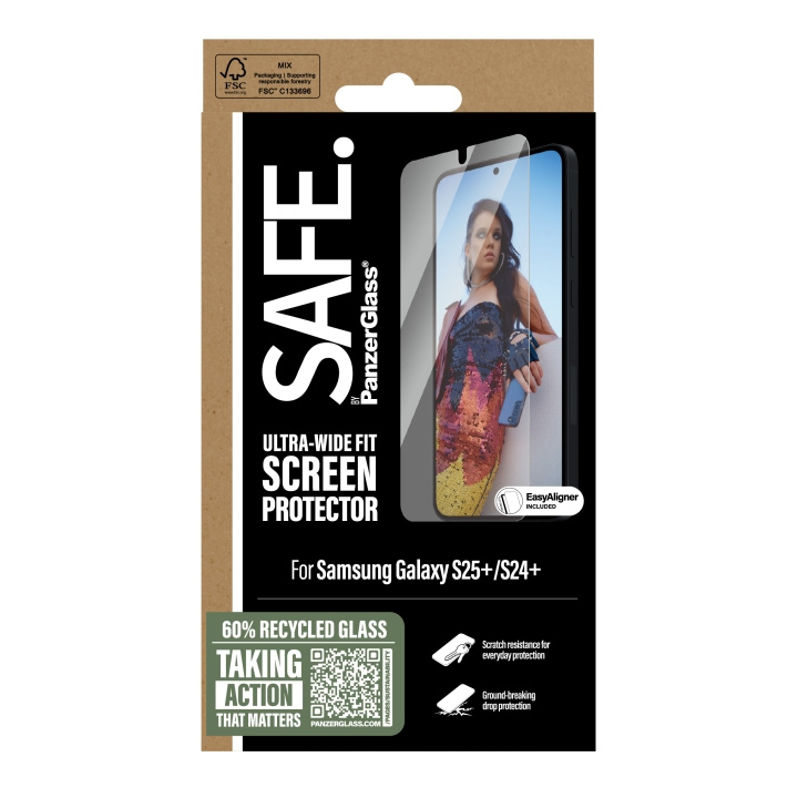 PanzerGlass Skärmskydd Safe Samsung Galaxy S25+ Ultra-wife fit w. Aligner Panzerglass in de groep SMARTPHONE & TABLETS / Mobielbescherming / Samsung bij TP E-commerce Nordic AB (D44924)