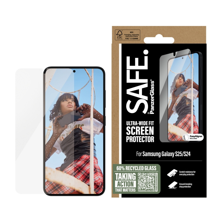 PanzerGlass Skärmskydd Safe Samsung Galaxy S25 Ultra-wide fit w. aligner Panzerglass in de groep SMARTPHONE & TABLETS / Mobielbescherming / Samsung bij TP E-commerce Nordic AB (D44926)