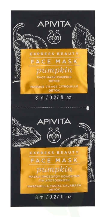 Apivita Express Beauty Face Mask Set 16 ml 2x8ml - Pumpkin in de groep BEAUTY & HEALTH / Huidsverzorging / Gezicht / Maskers bij TP E-commerce Nordic AB (D44998)