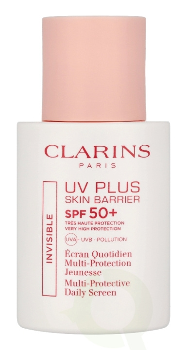 Clarins Invisible UV Plus Skin Barrier SPF50 30 ml UVA UVB Pollution in de groep BEAUTY & HEALTH / Huidsverzorging / Zonnebank / Zonnebescherming bij TP E-commerce Nordic AB (D45084)