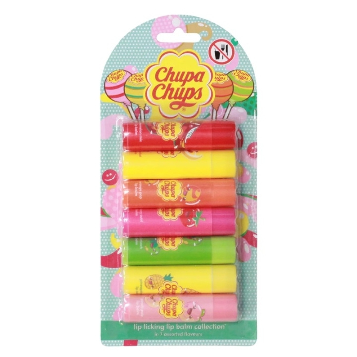Chupa Chups Lip Licking Lip Balm Collection 7pcs in de groep BEAUTY & HEALTH / Makeup / Lippen / Lippenbalsem bij TP E-commerce Nordic AB (D45418)