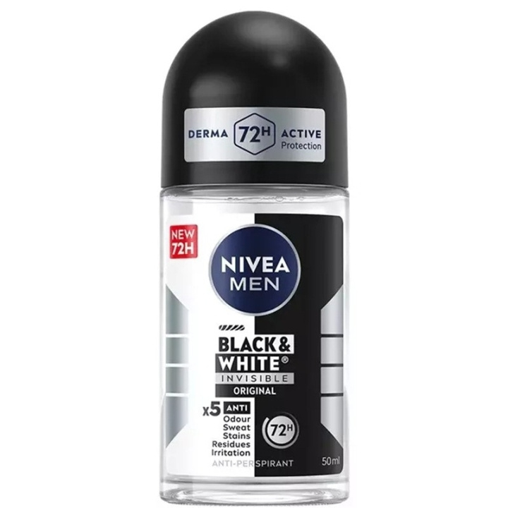 Nivea Men Invisible Black & White Power Roll On 50ml in de groep BEAUTY & HEALTH / Geuren & Parfum / Deodorant / Deodorant voor vrouwen bij TP E-commerce Nordic AB (D45436)