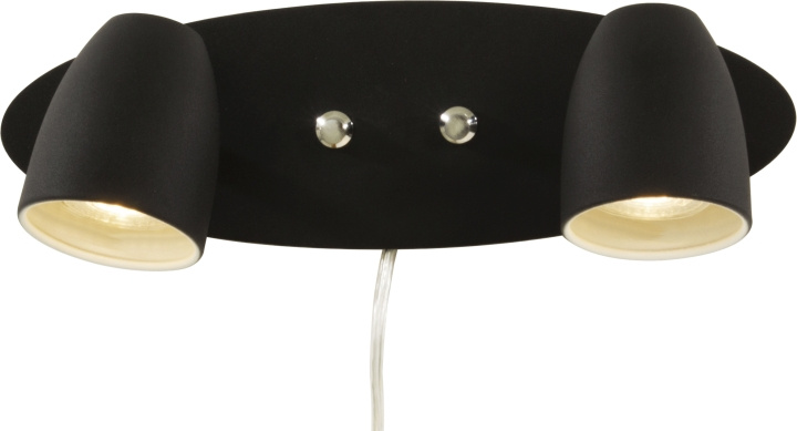 Aneta Vägglampa SANDNES 10804-15 dubbel svart Aneta in de groep HOME ELECTRONICS / Verlichting / Wandlampen bij TP E-commerce Nordic AB (D45466)