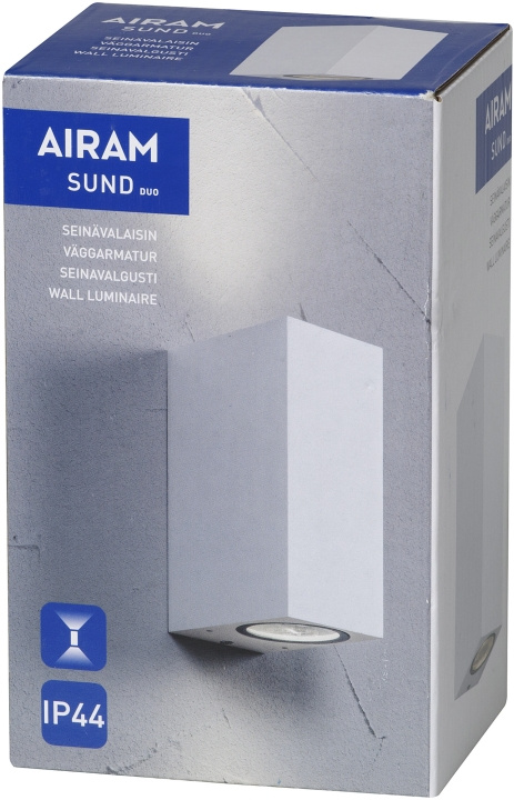 Airam Vägglampa Sund Duo LED IP44 Vit Airam in de groep HOME ELECTRONICS / Verlichting / Wandlampen bij TP E-commerce Nordic AB (D45510)