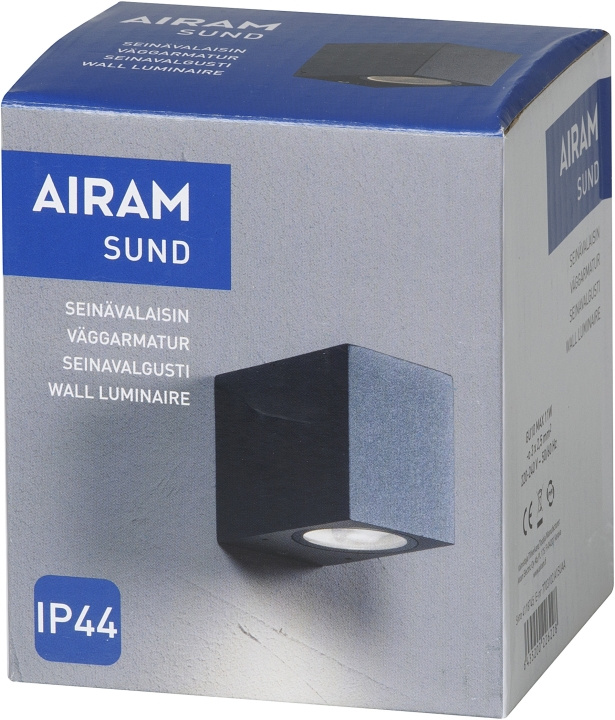 Airam Vägglampa Sund väggarmatur IP44 antracit Airam in de groep HOME ELECTRONICS / Verlichting / Wandlampen bij TP E-commerce Nordic AB (D45656)